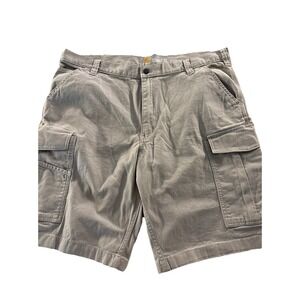 Carhartt Men's Cargo Shorts Size 40 Khaki Utility Workwear Relaxed Fit Rugged